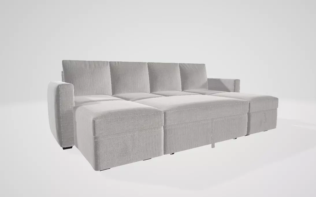 fabric sofa 3D model_0