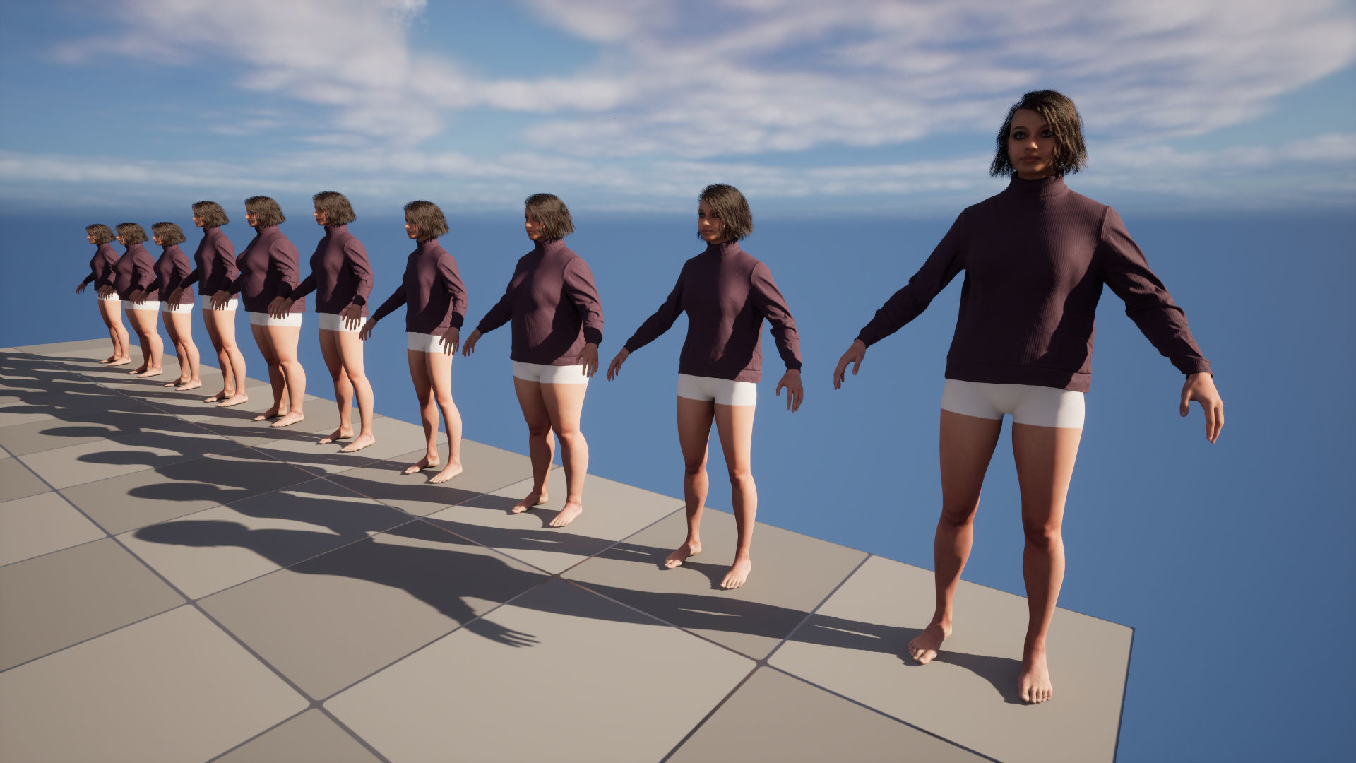 Sweater 64 - All MH Bodies and UE5 Skeletons - Rigged Low-poly 3D model_17