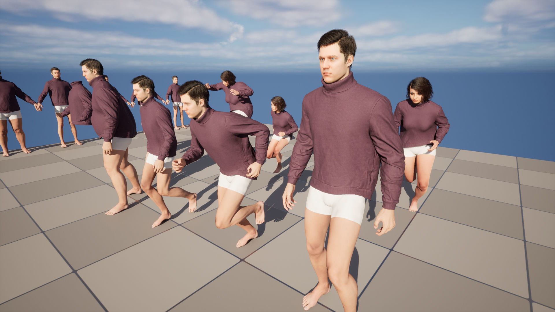 Sweater 64 - All MH Bodies and UE5 Skeletons - Rigged Low-poly 3D model_5