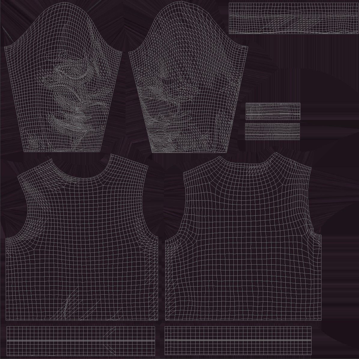 Sweater 64 - All MH Bodies and UE5 Skeletons - Rigged Low-poly 3D model_20