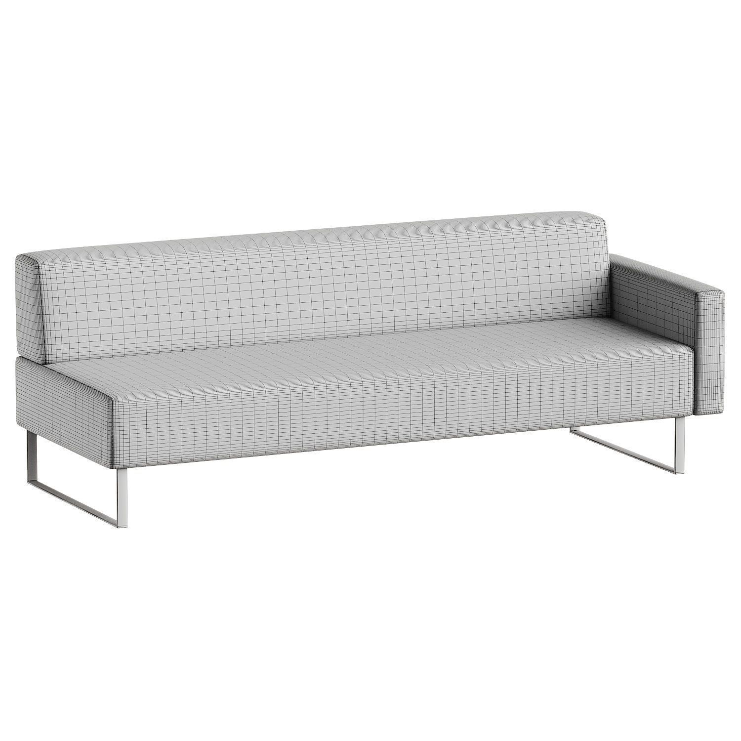 sofa right big 3D model_2