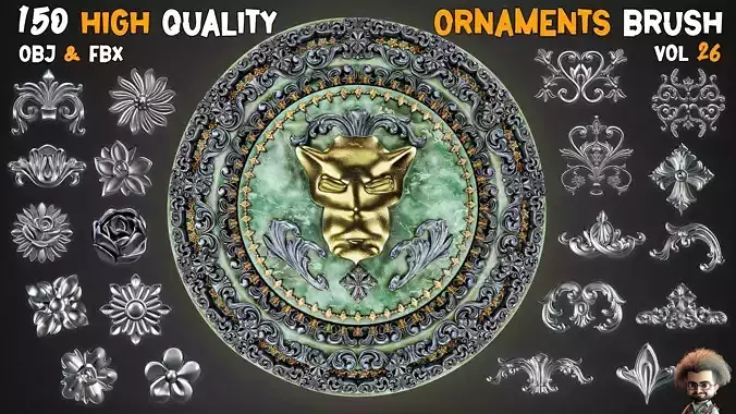 150 High Quality Ornaments Brushes   Vol 26  