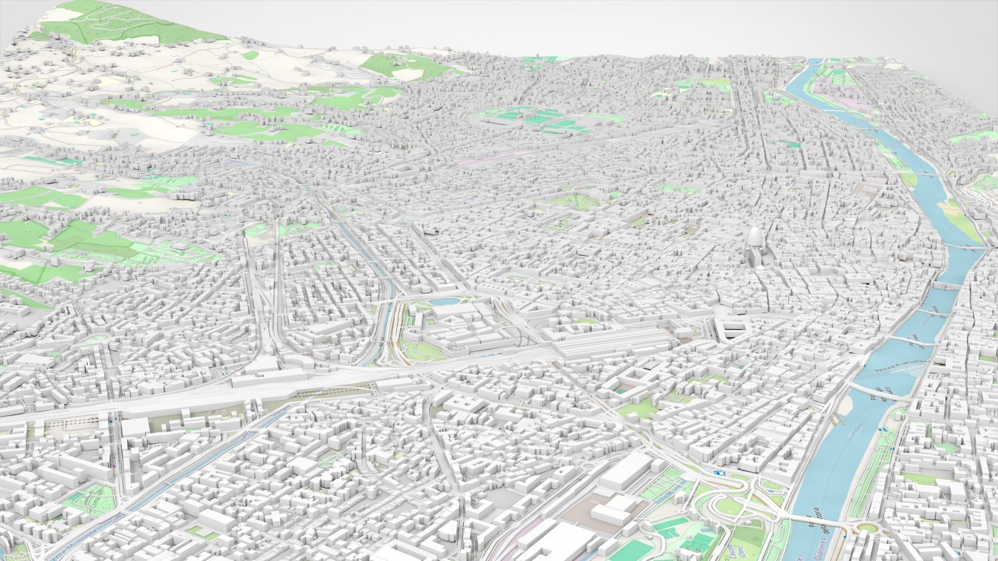 Cityscape Florence Italy 3D model_5