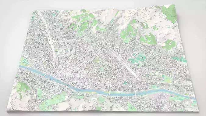 Cityscape Florence Italy 3D model