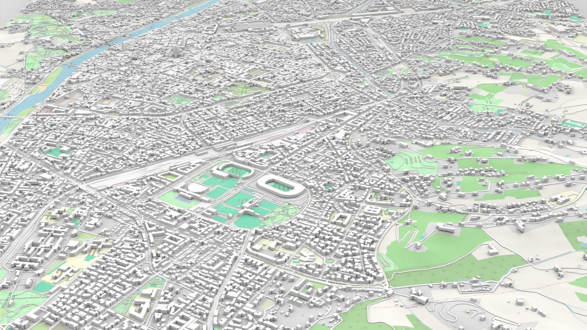 Cityscape Florence Italy 3D model_4