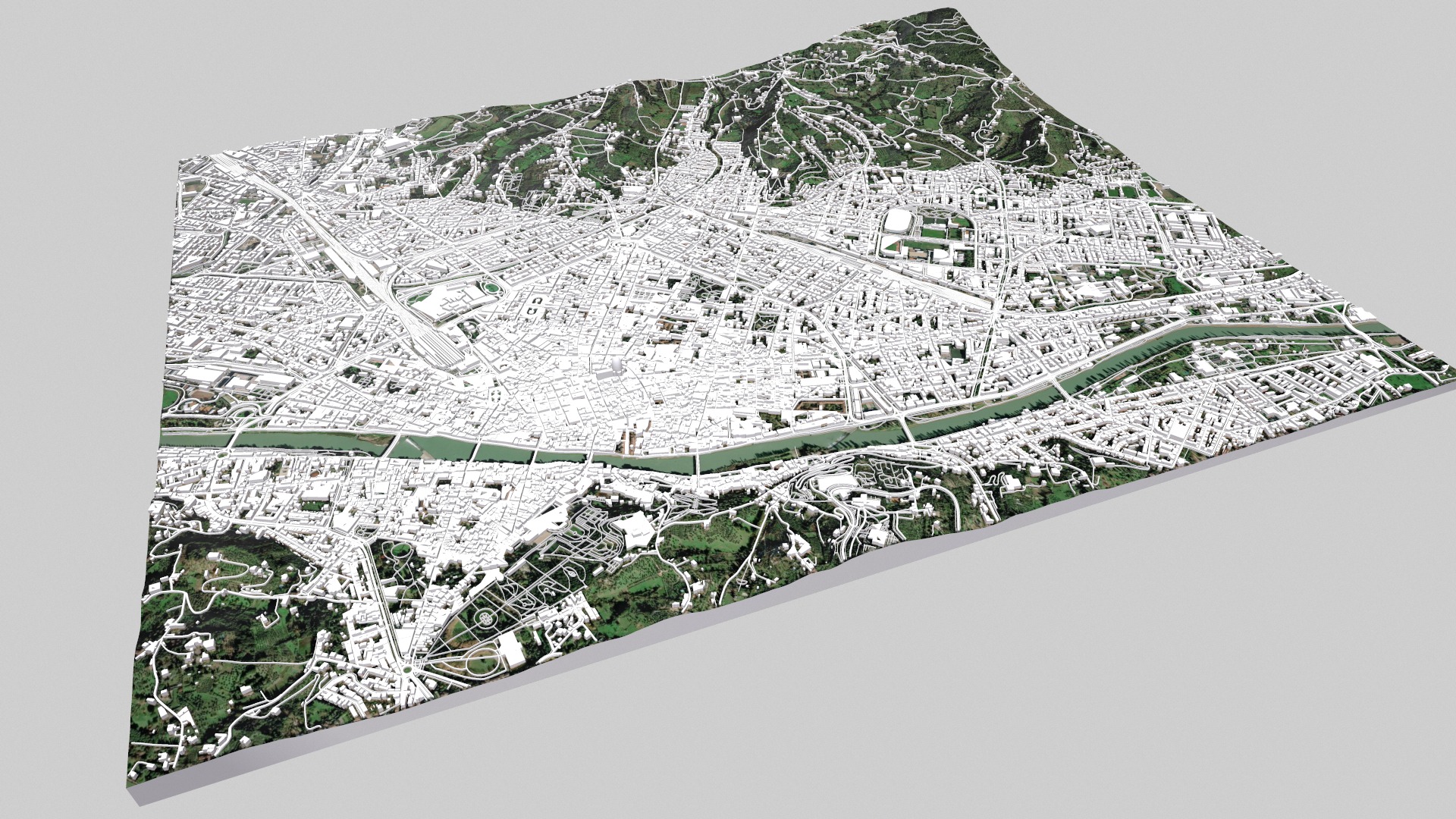 Cityscape Florence Italy 3D model_2