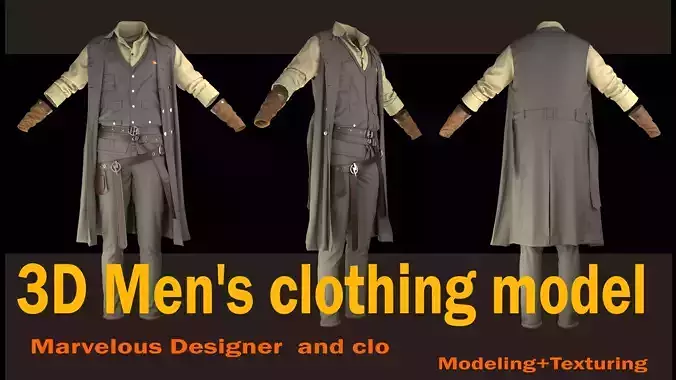 Men s clothing model