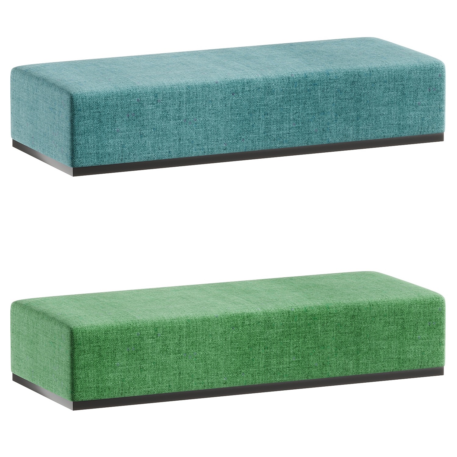 pouf long 3D model_1