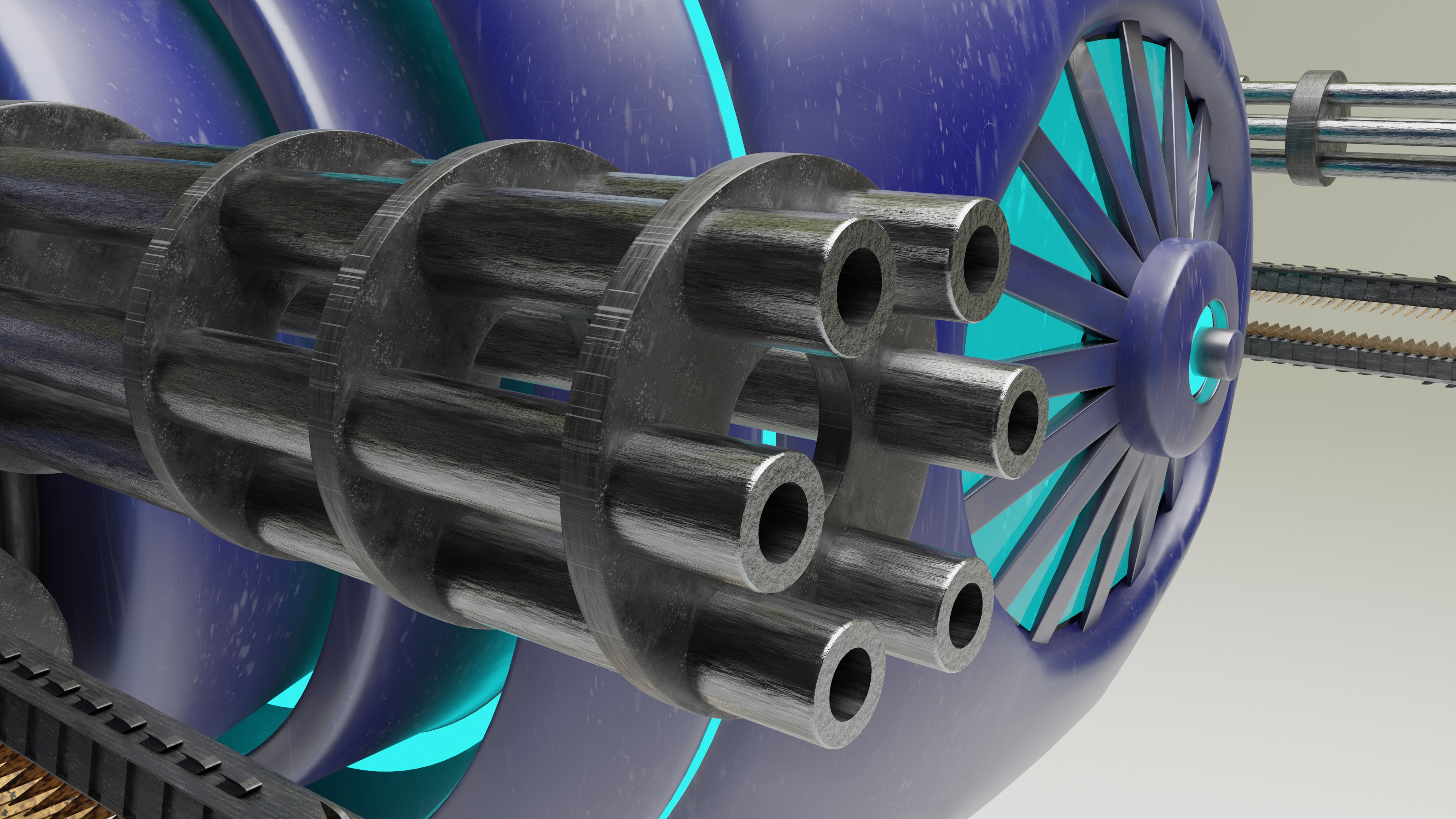 Sci Fi Sphere Drone Low-poly 3D model_6