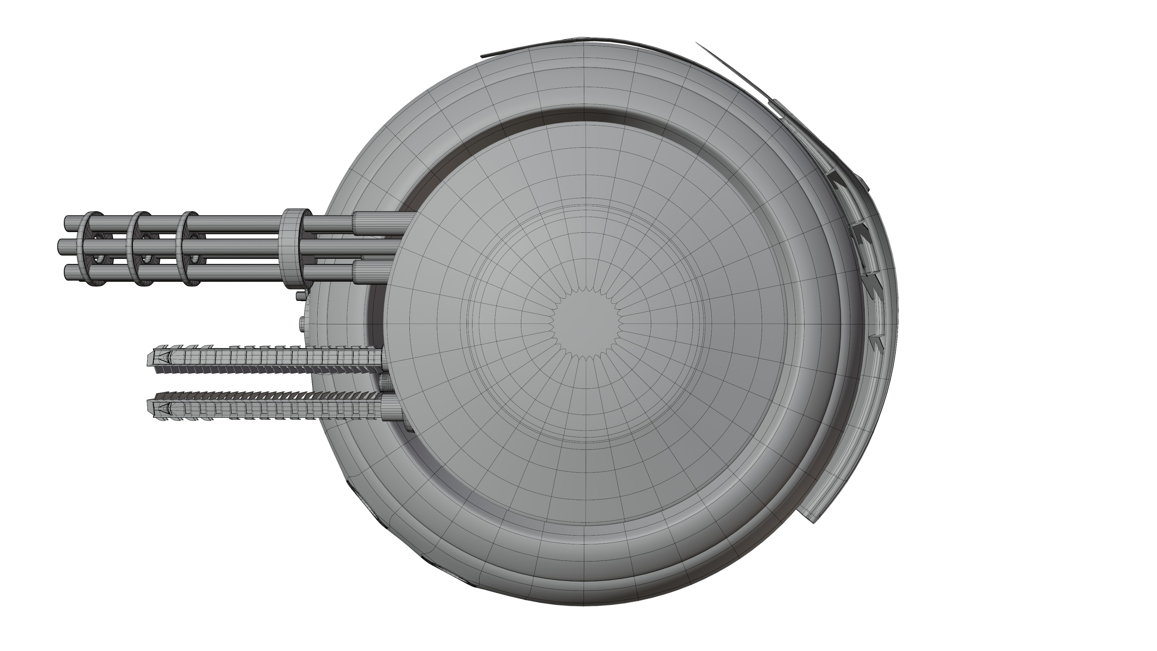 Sci Fi Sphere Drone Low-poly 3D model_13