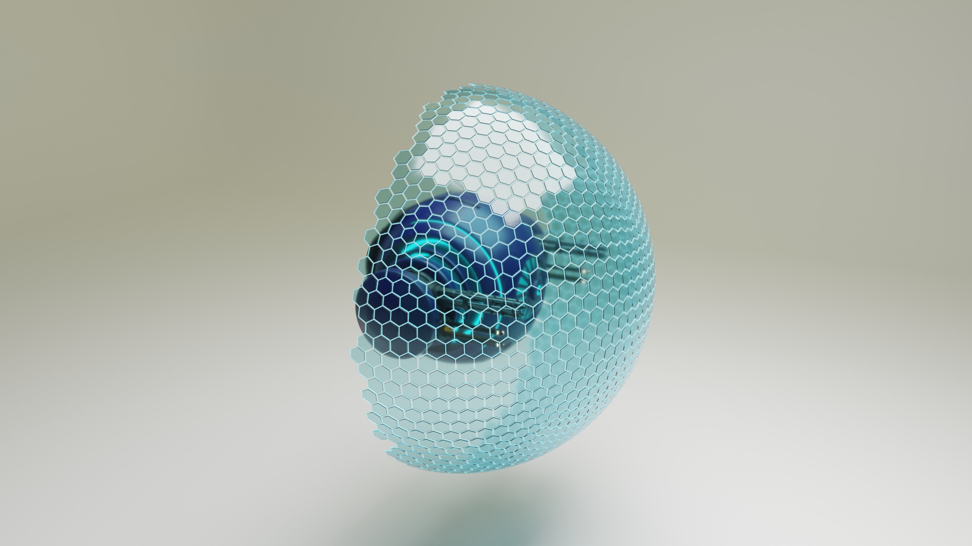 Sci Fi Sphere Drone Low-poly 3D model_7