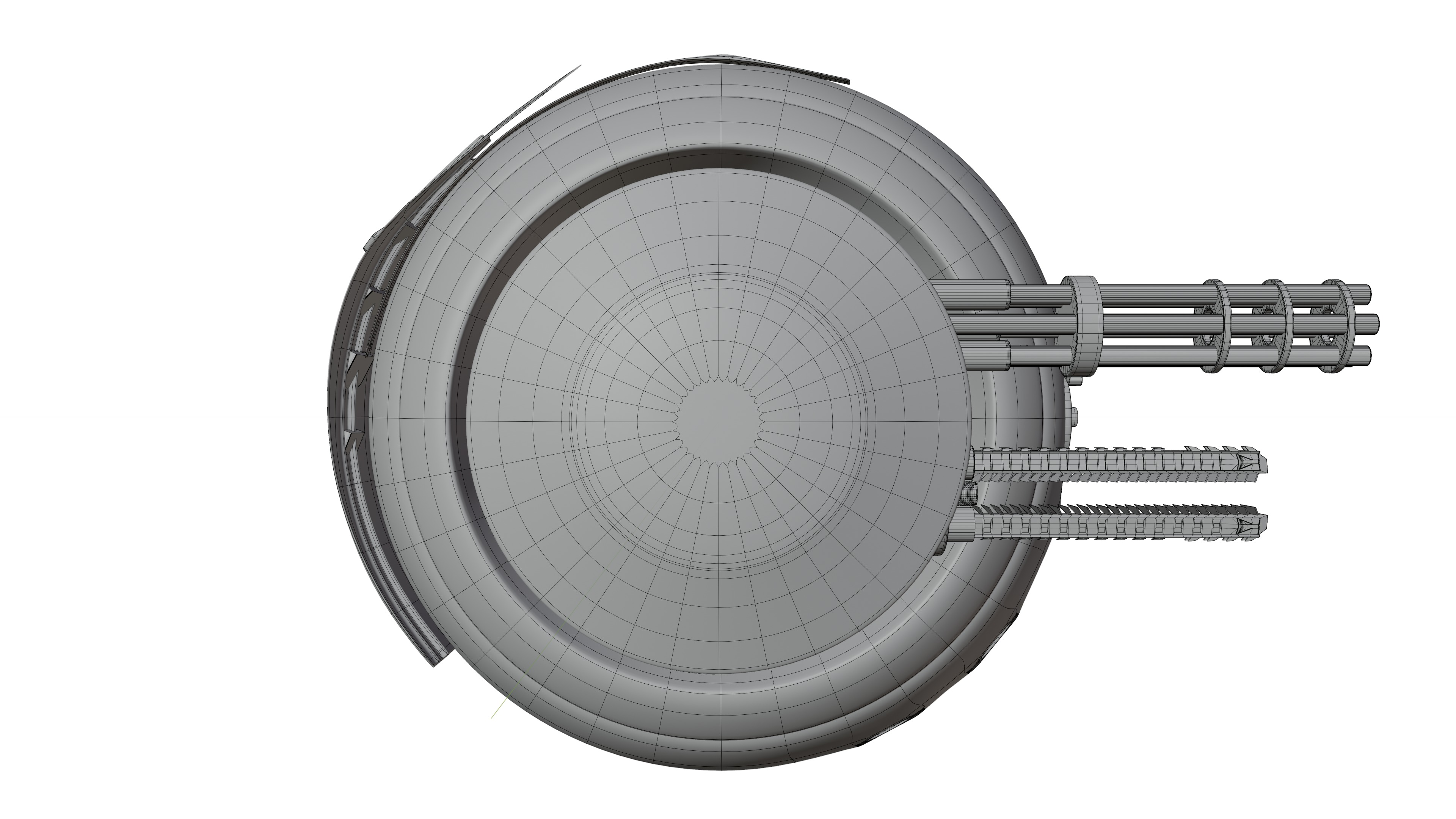 Sci Fi Sphere Drone Low-poly 3D model_15