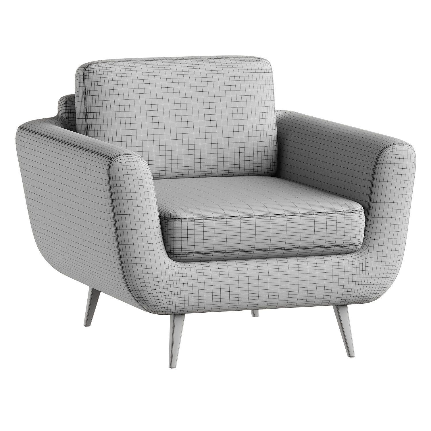 armchair 56 3D model_6