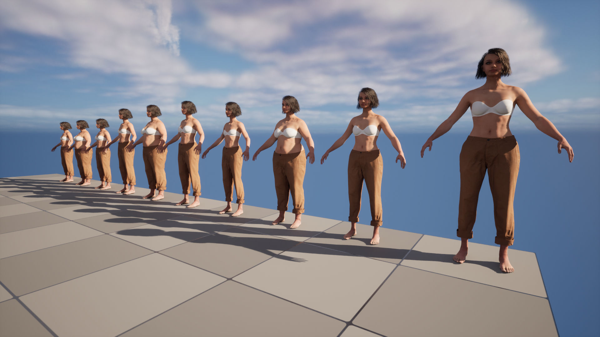 Trousers 72 - All MH Bodies and UE5 Skeletons - Rigged Low-poly 3D model_18