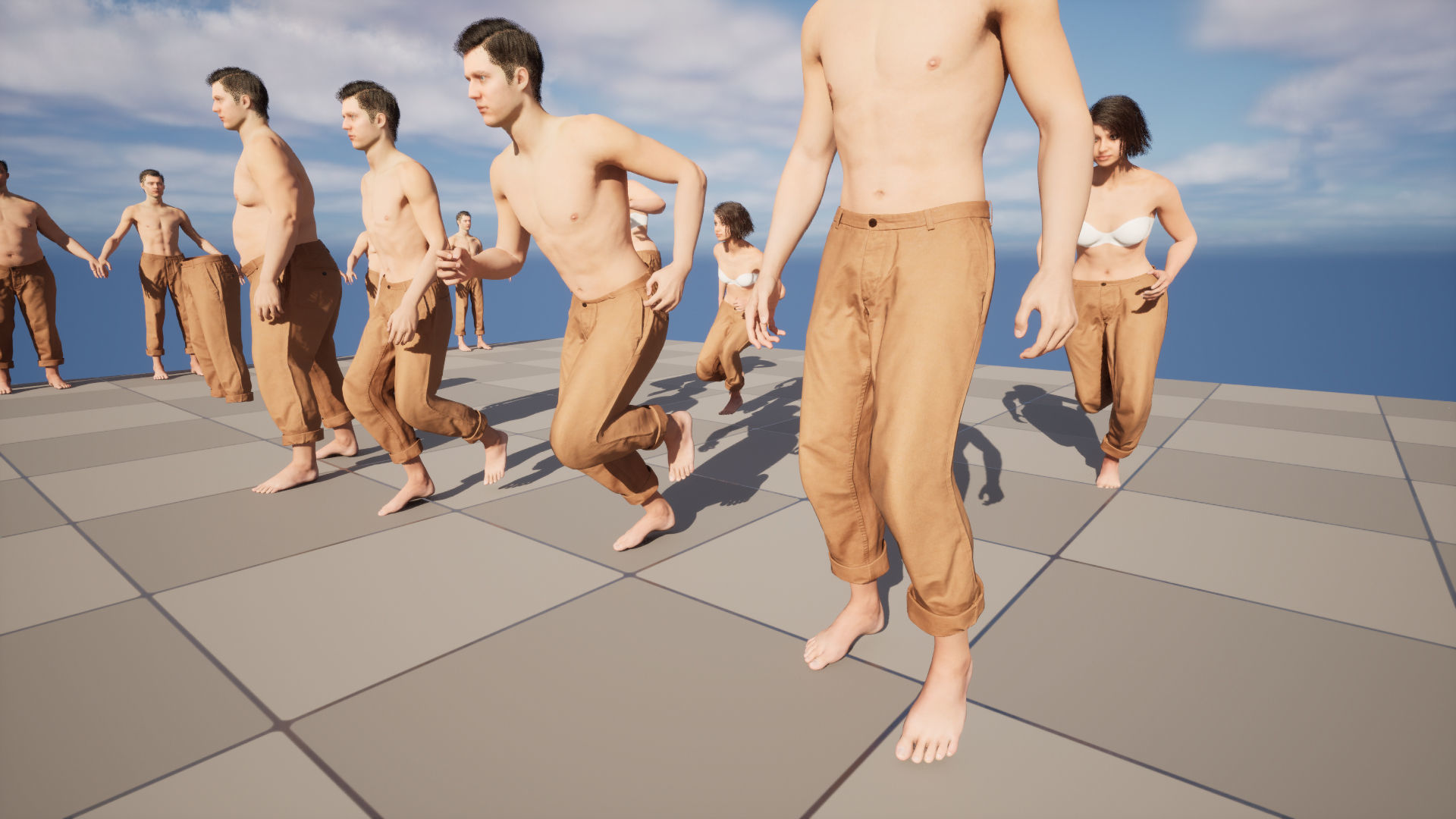 Trousers 72 - All MH Bodies and UE5 Skeletons - Rigged Low-poly 3D model_16