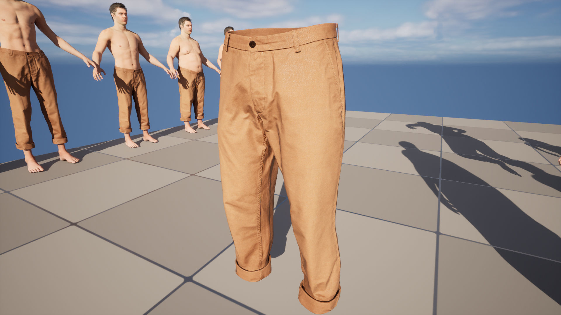 Trousers 72 - All MH Bodies and UE5 Skeletons - Rigged Low-poly 3D model_20