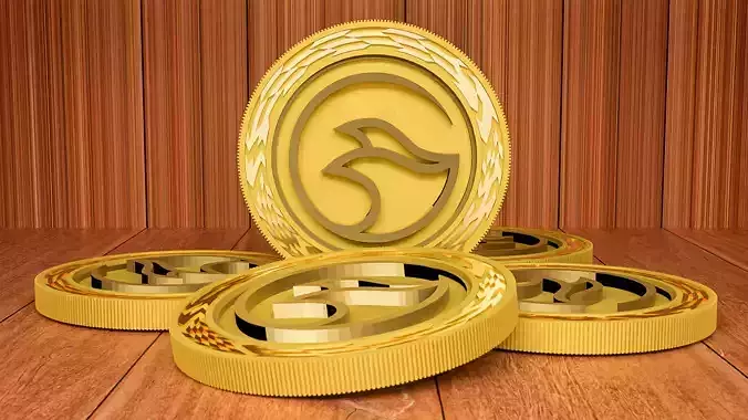 Manta Coin and Token Crypto Currency 3D Digital Download