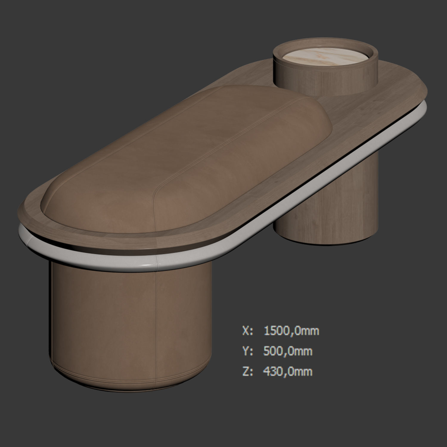 Liz Bench By Giorgetti 3D model_4
