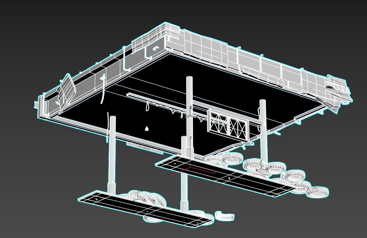 Abandoned Petrol Station 3D model_12