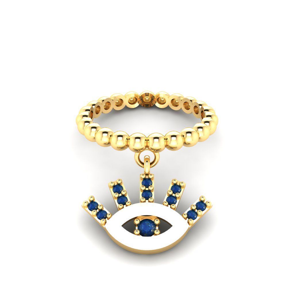 Monster INC  Dangle ring 3D print model_9