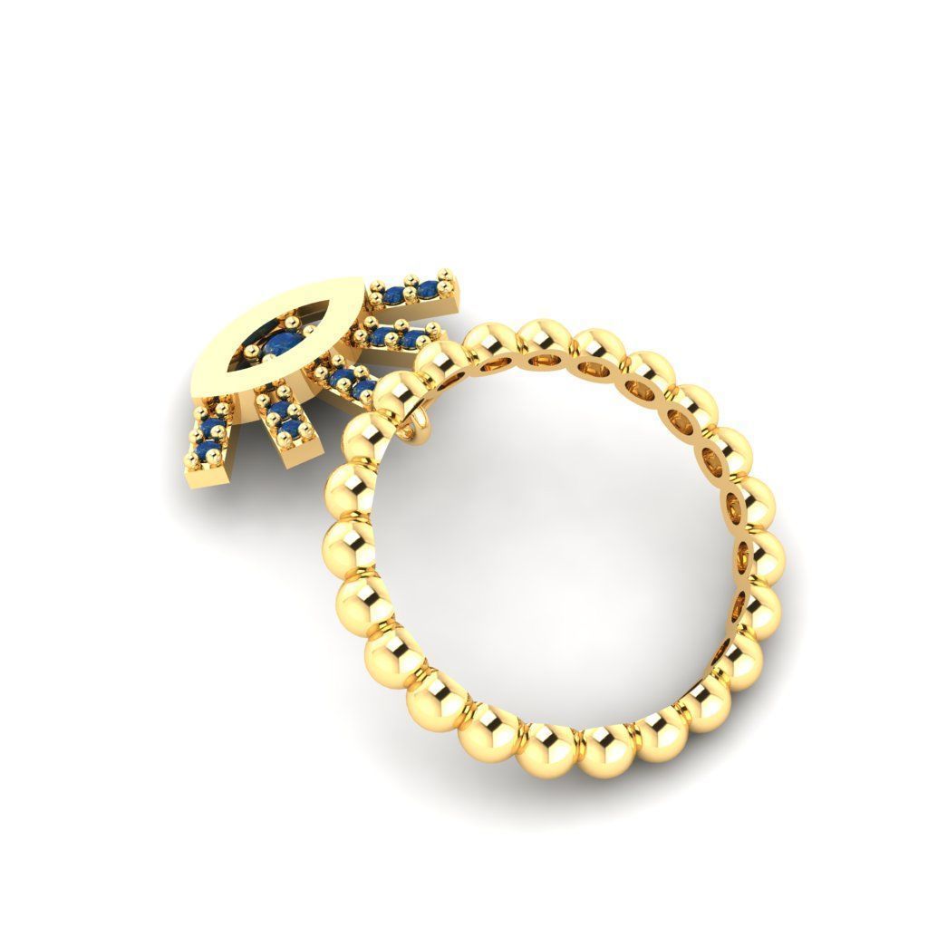 Monster INC  Dangle ring 3D print model_5