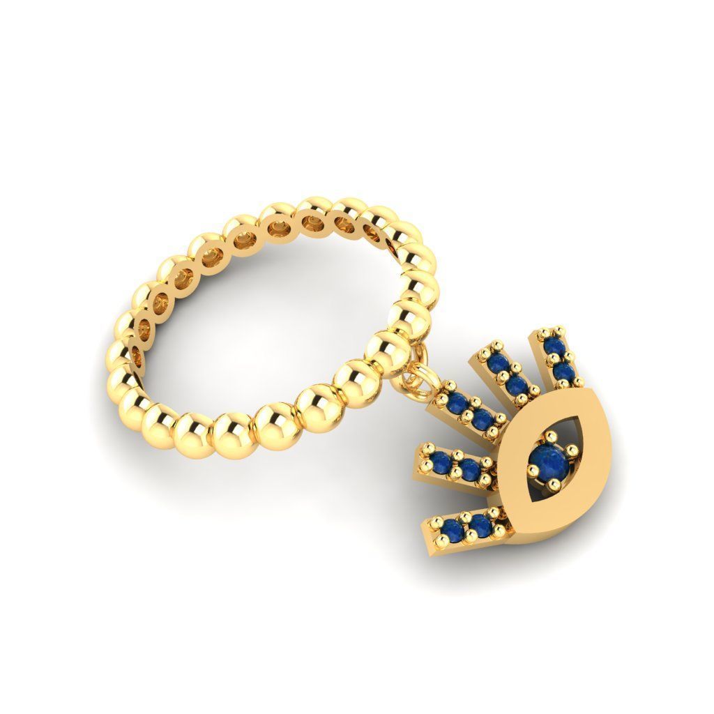 Monster INC  Dangle ring 3D print model_8