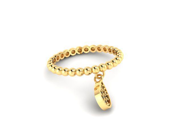 Markiz Dangle ring  3D print model_5