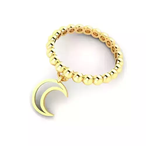 moon Dangle ring