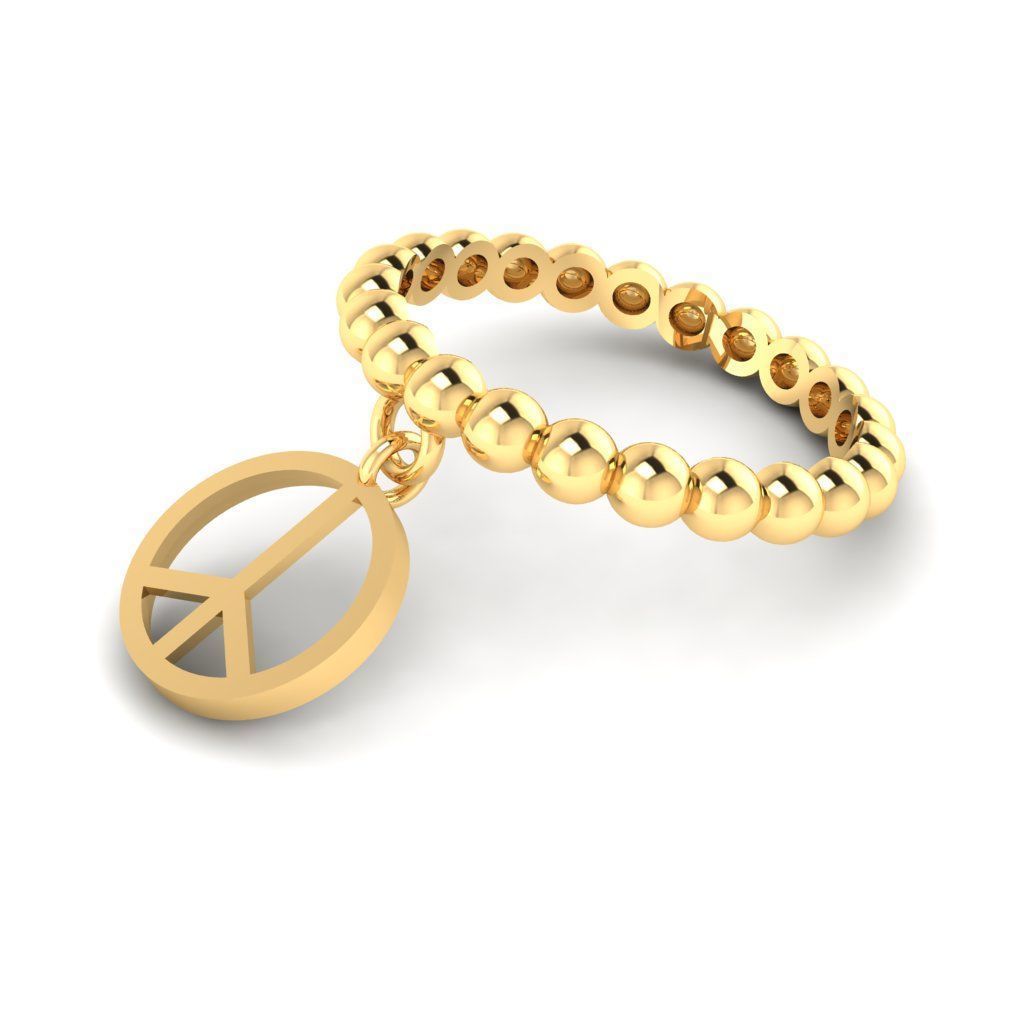 mummy Dangle ring 3D print model_4