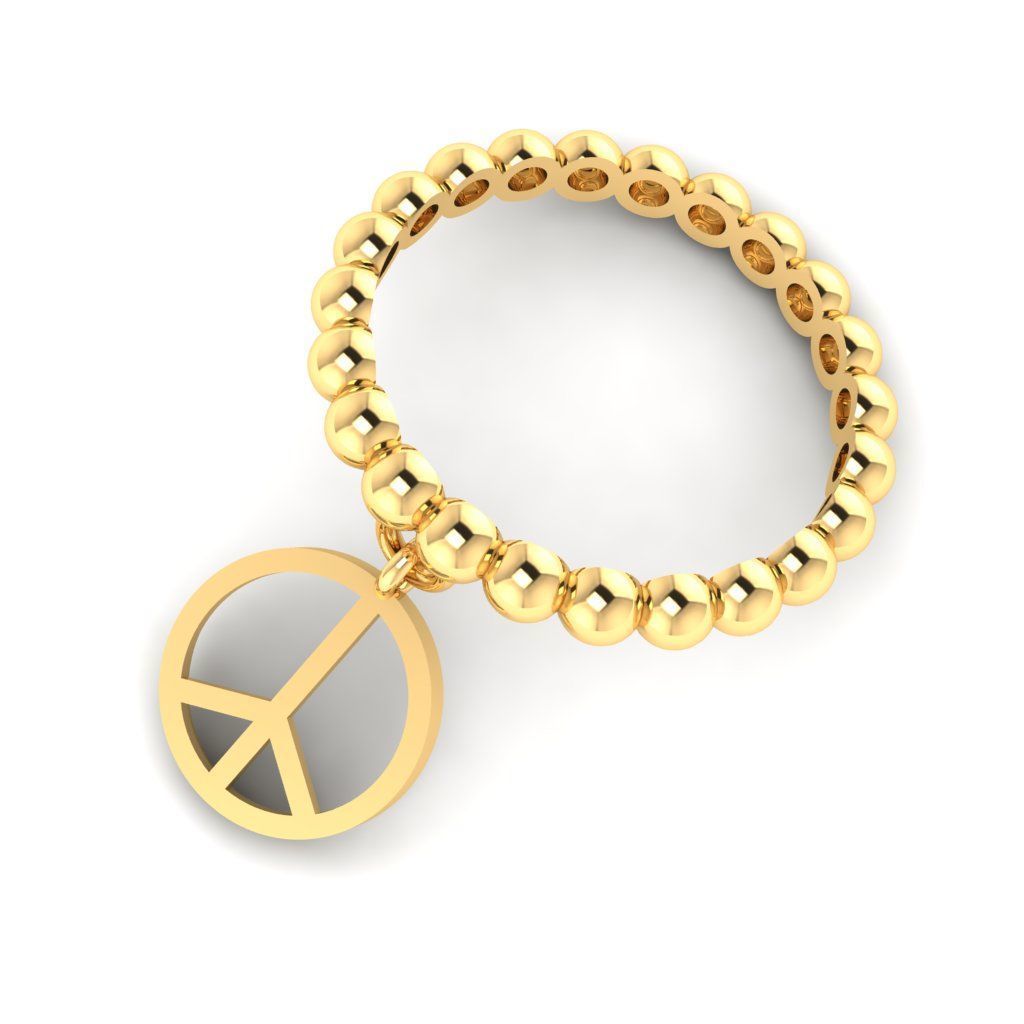 mummy Dangle ring 3D print model_5