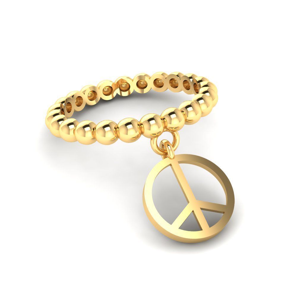 mummy Dangle ring 3D print model_3