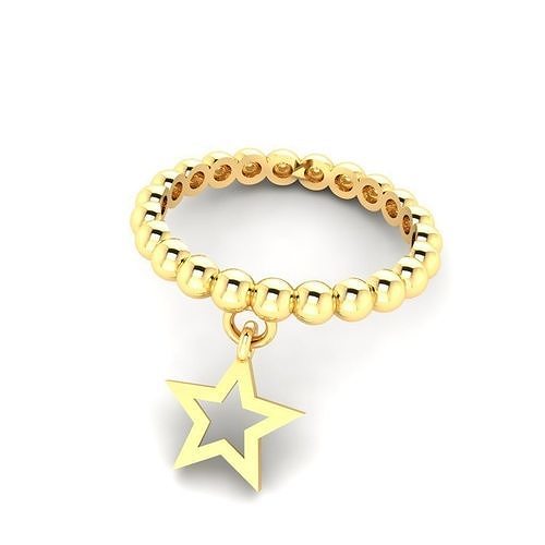 Star Dangle ring 3D print model
