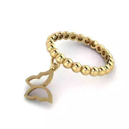 butterfly Dangle ring