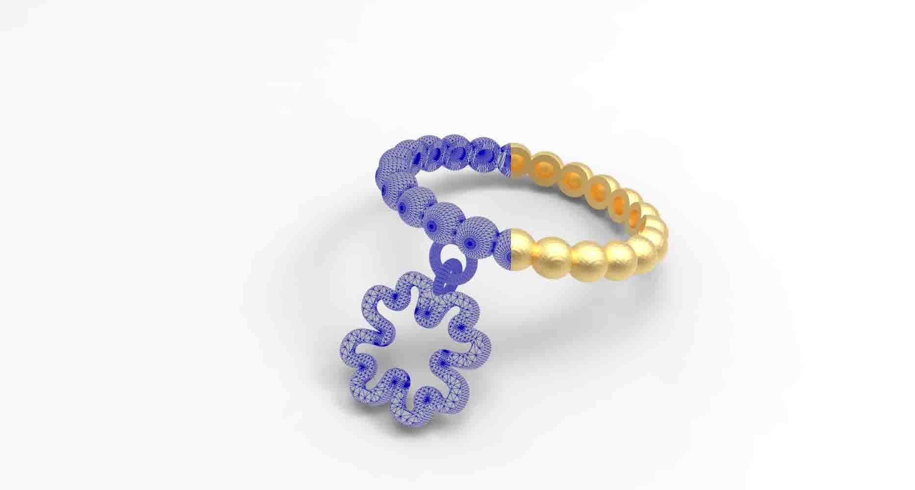 photoshop Dangle ring 3D print model_1
