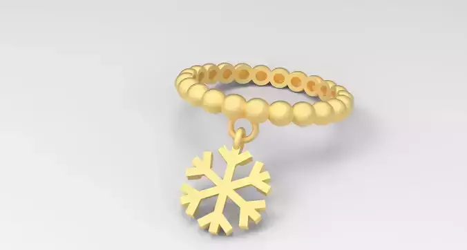Snow Dangle Ring