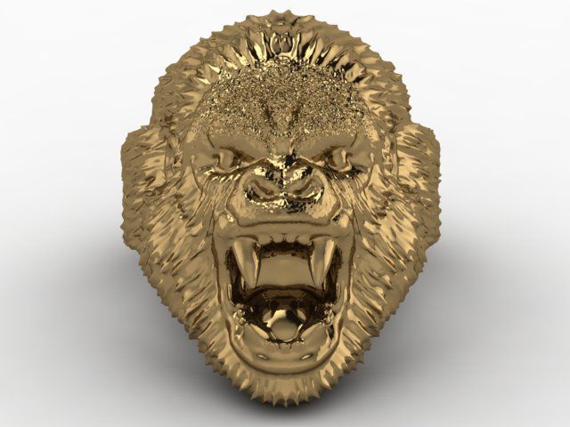 Gorilla ring 3D print model_1