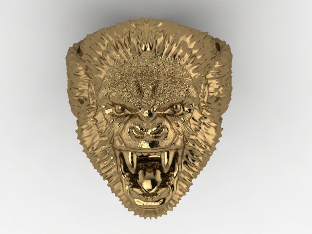 Gorilla ring 3D print model_5