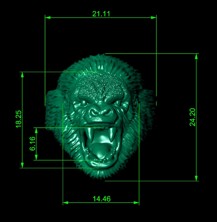 Gorilla ring 3D print model_11