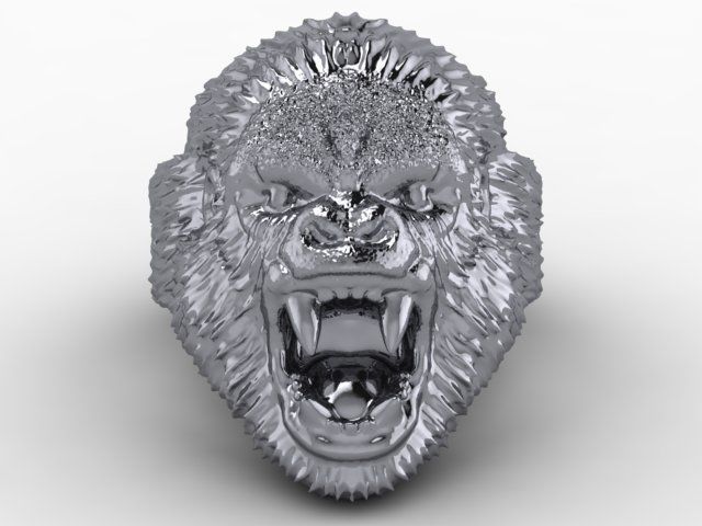 Gorilla ring 3D print model_2
