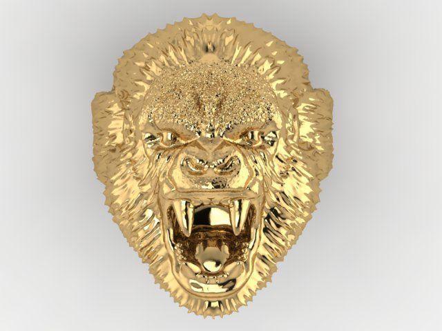 Gorilla ring 3D print model_4