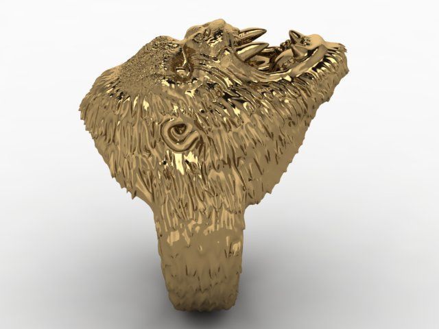 Gorilla ring 3D print model_6