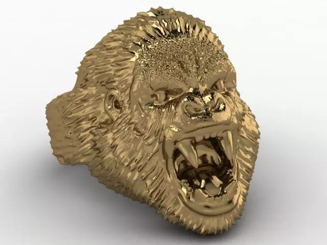 Gorilla ring 3D print model_0
