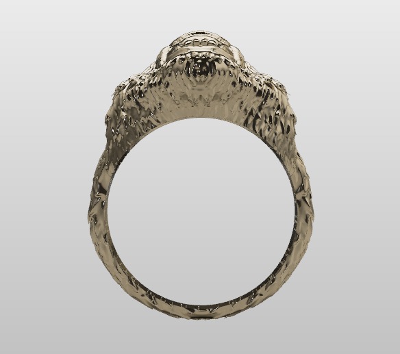 Gorilla ring 3D print model_10