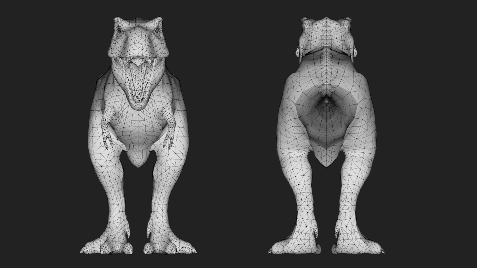 Tyrannosaurus Rex Low-poly 3D model_7