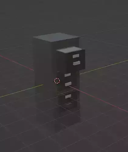 Low Poly Filing Cabinet