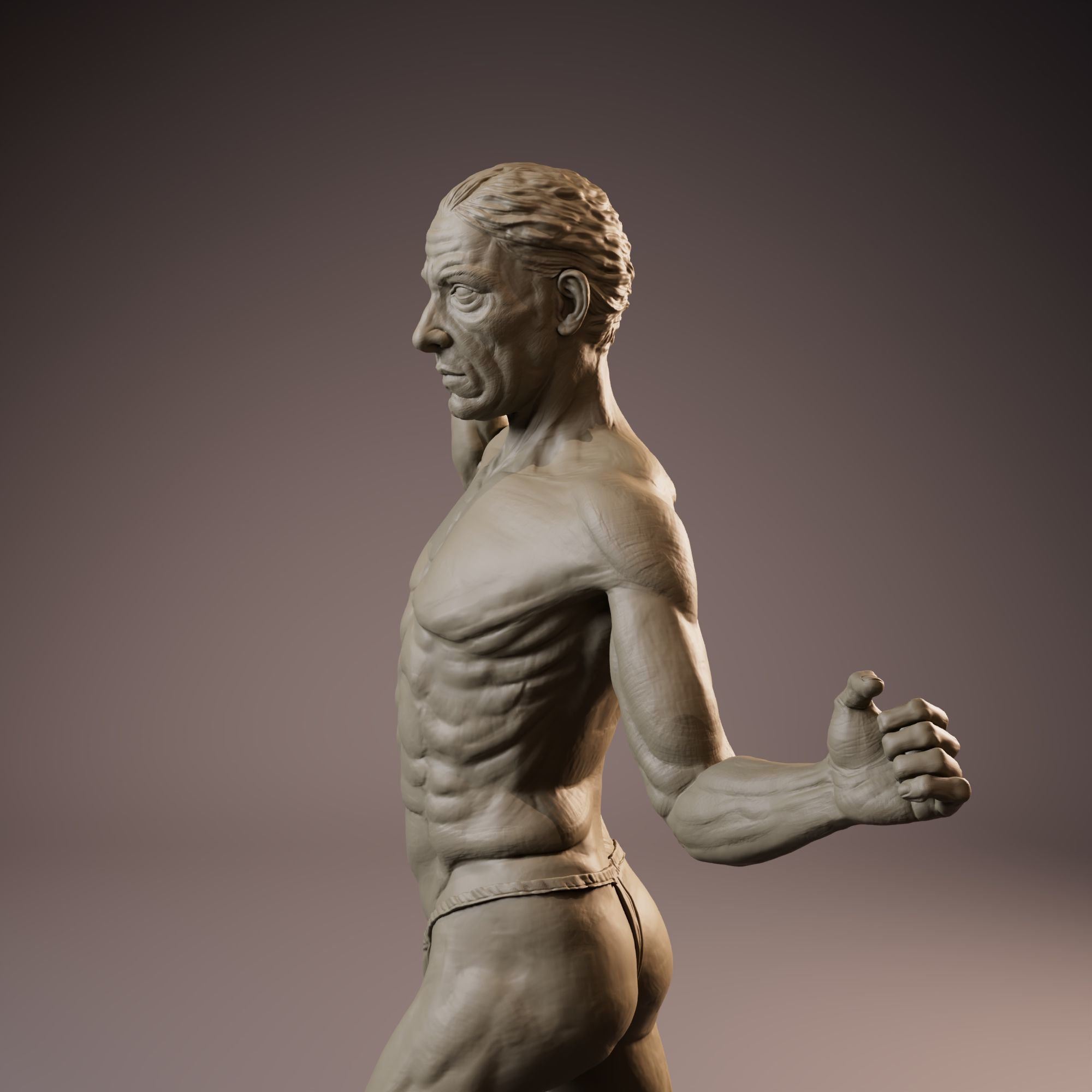 Anatomy Man Full Figure Sculpture 3d Model 3D print model_10