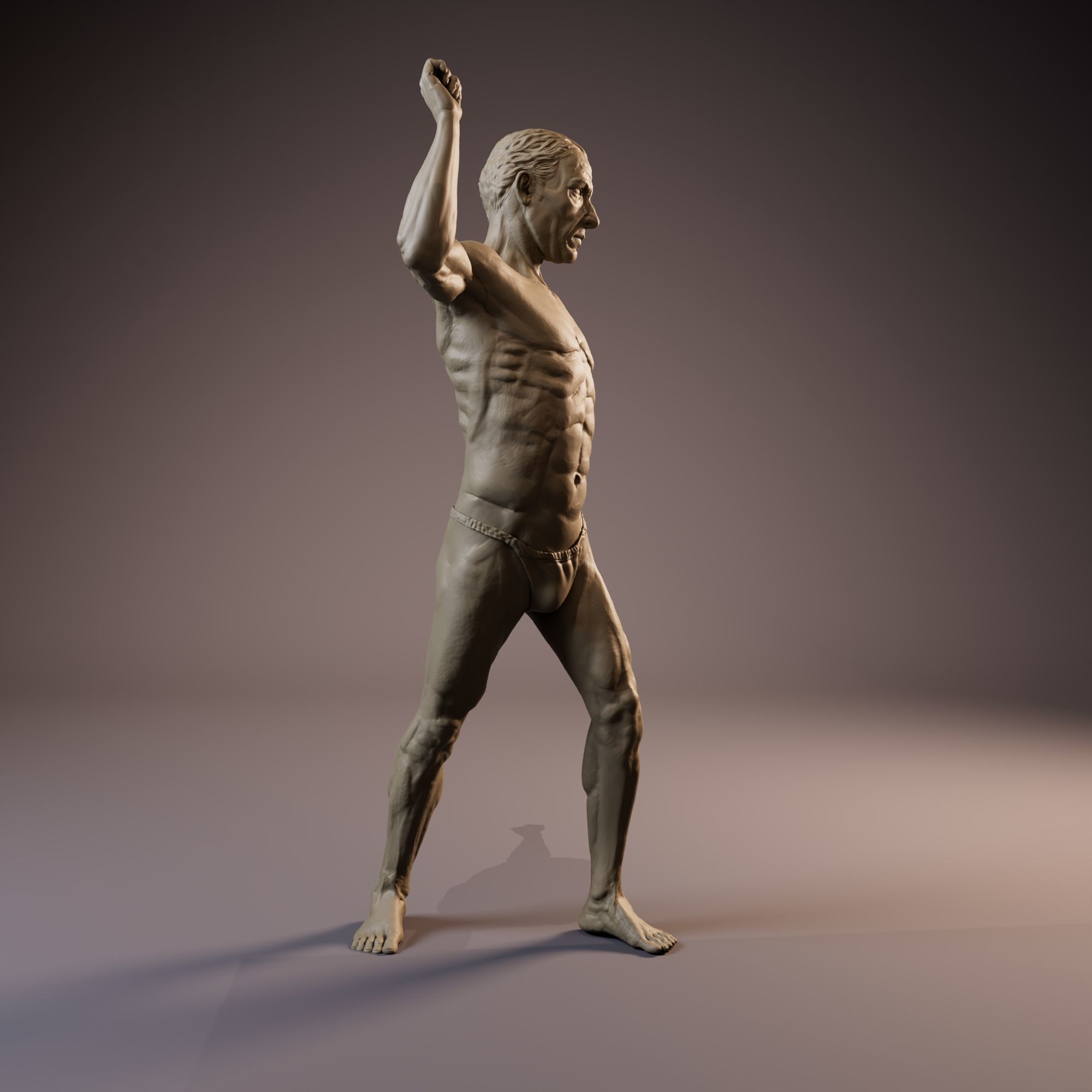 Anatomy Man Full Figure Sculpture 3d Model 3D print model_4