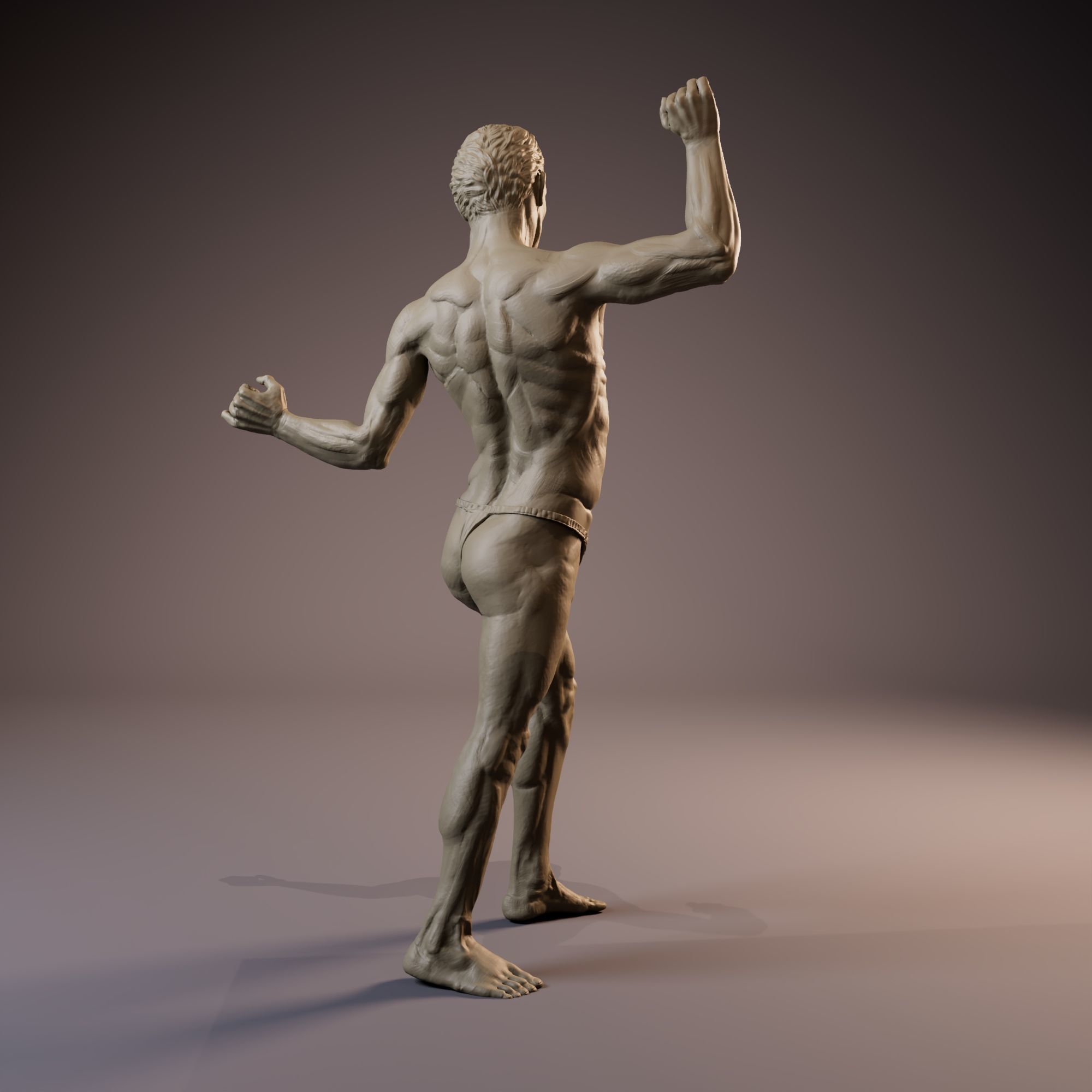 Anatomy Man Full Figure Sculpture 3d Model 3D print model_5