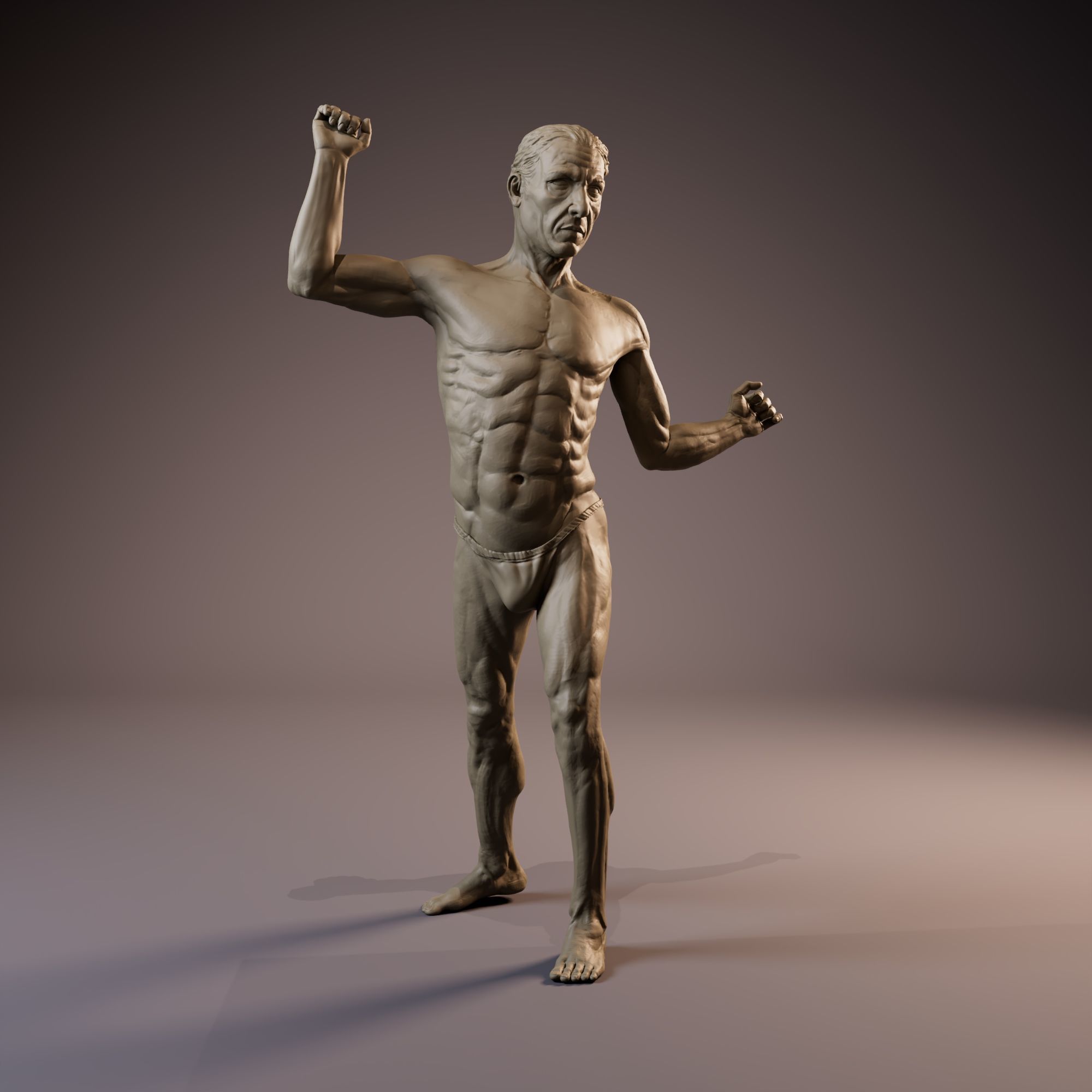 Anatomy Man Full Figure Sculpture 3d Model 3D print model_3