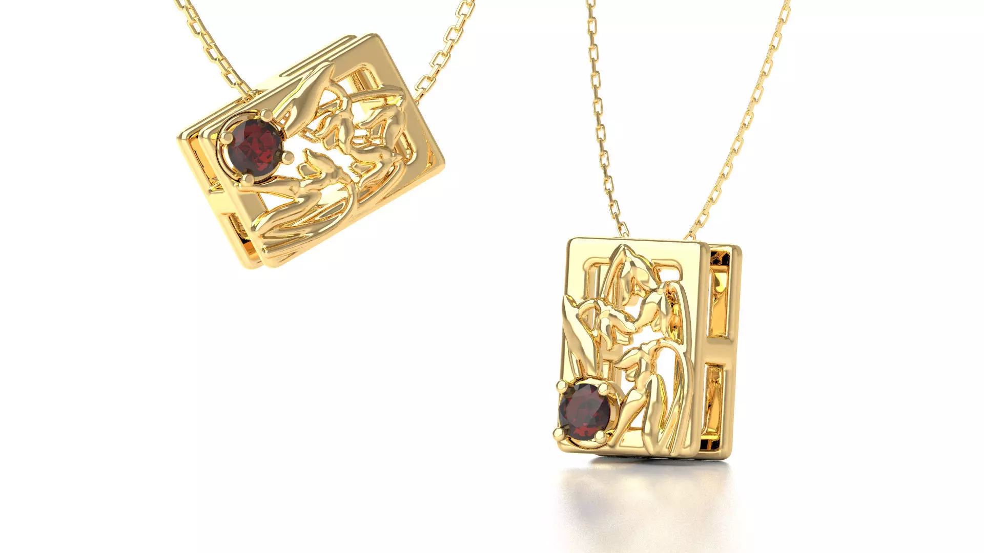 Birthflower Box Pendant January 3D print model